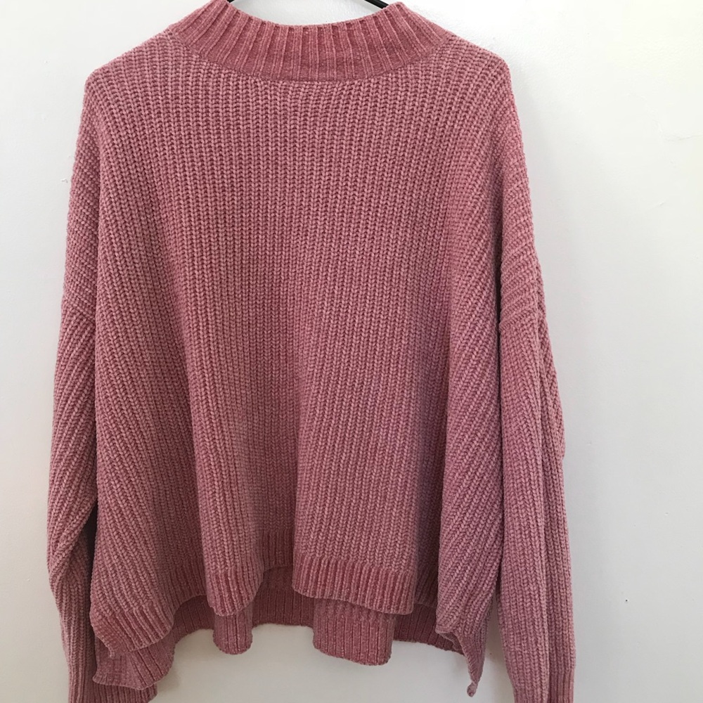 Plus size mock neck sweater